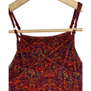 Abercrombie & Fitch Blue Orange Red Yellow Floral Paisley Mini Dress Womens Sz M thumbnail 7