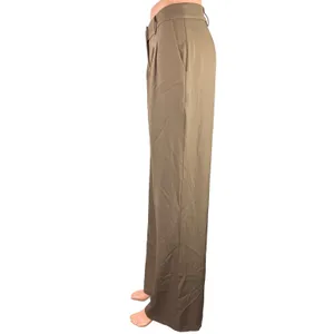 Princess Polly Women's Brown High Rise Front Pleated Wide Leg Dress Pants Size 4 thumbnail 2