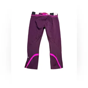 ✨🏃‍♀️ LULULEMON Wunder Under Crop Leggings Plum Pink 8‎ 🏃‍♀️✨ thumbnail 4