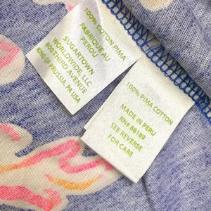 Lilly Pulitzer Blue Pink Coral Pima Cotton T-Shirt Dress 25981 Womens Medium thumbnail 5