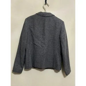 Vintage Pendleton Virgin Wool Blazer Women's Size Large Gray Academia 1950s USA thumbnail 6