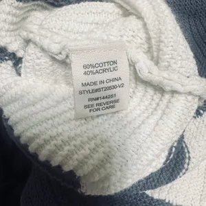 Moon & Madison Checked Crop Sweater Grey/White‎ womens M cotton blend thumbnail 5