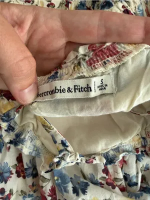 Abercrombie & Fitch Bra Free Smocked Drop Waist Maxi Dress Size Small thumbnail 5