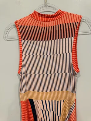Anthropologie Maeve Cleary Striped Mock Neck Jersey Midi Dress S thumbnail 7