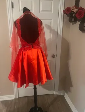 Coya Collection Formal red A line homecoming dress thumbnail 3