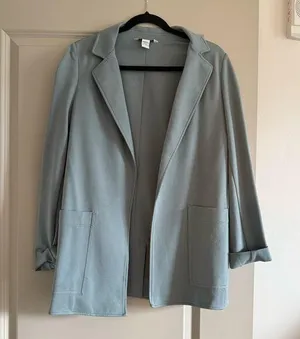 Athleta Gray Blazer Relaxed Fit Lightweight thumbnail 1