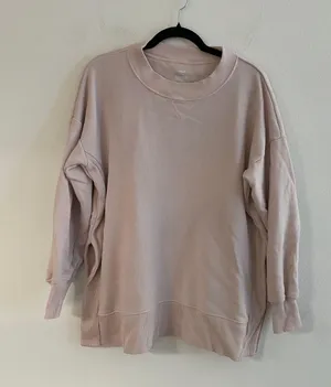 Aerie Long Sleeve Pullover S Light Pink thumbnail 1