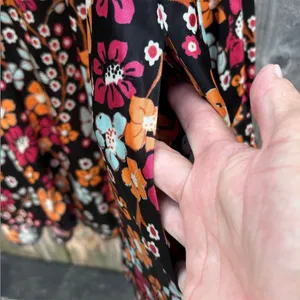 NWT Free People Daisy Jane Black Floral Swing Dress Generous Medium Retail $148 thumbnail 12