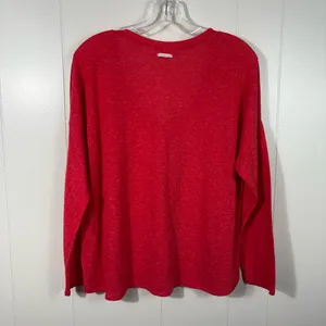 Victoria's Secret Red Henley Button 3/4 Sleeve Lightweight Lounge Top Large L thumbnail 5