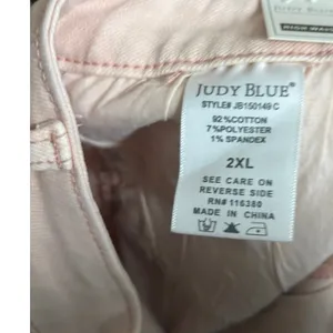 Judy‎ Blue Pale Pink Jean Shorts Size 2X thumbnail 8
