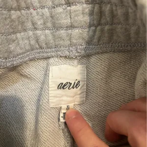Aerie Fleece-of-Mind High-Waisted Shorts in Grey thumbnail 3