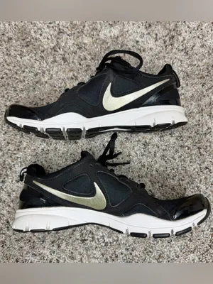 Nike In Season TR 2 Sneakers Tennis Shoes 6.5 Black Metallic Silver White thumbnail 3