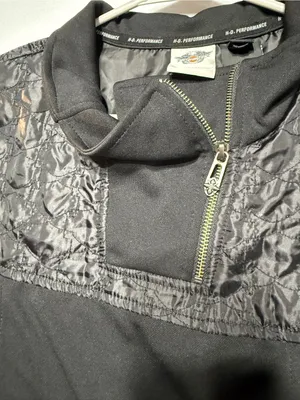 Harley-Davidson H-D Performance Black 1/4 Zip Mock Neck Sweatshirt Women's L thumbnail 4