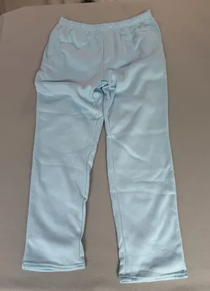 NEW Baby Blue Pull On Waist Open Straight Leg Sweatpants Size XXL #260784 thumbnail 1