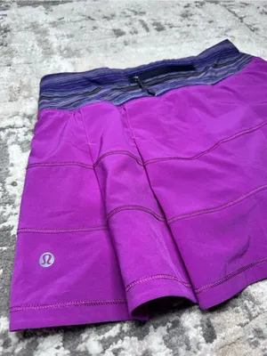 lululemon athletica Magenta Skort with Striped Waistband thumbnail 6