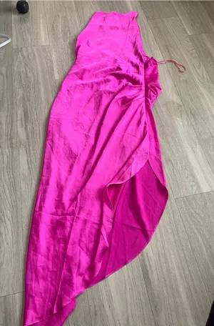 Women’s Fuchsia Asymmetrical Slip Dress thumbnail 1
