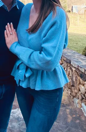 Blue Wrap Sweater thumbnail 1