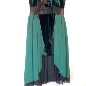 Weissman Dance Costume Velvet Leotard Dress Women M Mesh Skirt Performance Arts thumbnail 3