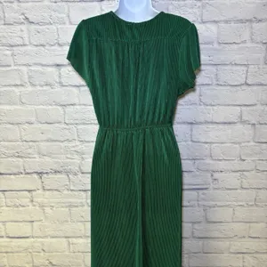 Baltic Born Athena Pleated Maxi Dress Forest Green Maxi Dress Large NWT wedding thumbnail 6
