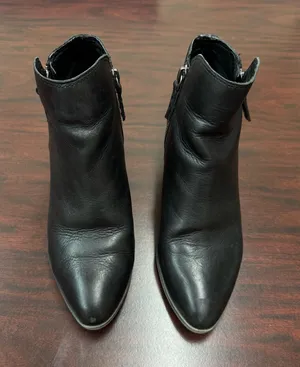 Frye Judith Black Zip Up Booties Size 7 thumbnail 1