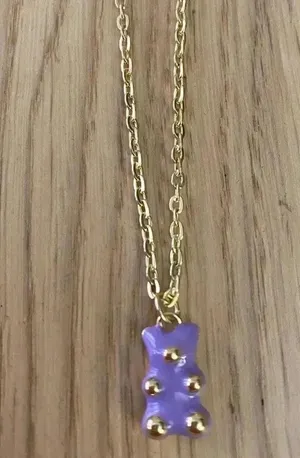 🆕Stitching Necklace Fashion Purple Bear Multi thumbnail 5