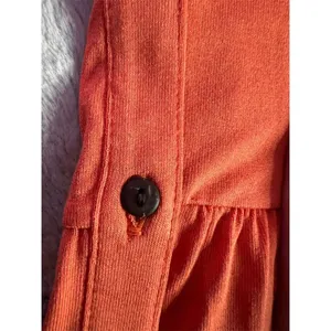 Chic Soul Wonderly Women's XL Orange Button-Up Tunic Top Long Sleeve Casual thumbnail 7