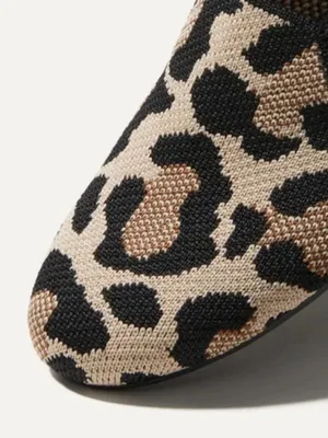Rothy’s The Almond Toe Loafer Retired Desert Cat Leopard Print Knit Flats 5.5 thumbnail 14