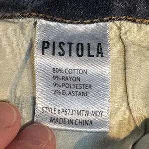 Pistola High‎ Rise Jean Medium Wash Stretch Skinny 32 Ladies Casual Cropped thumbnail 5