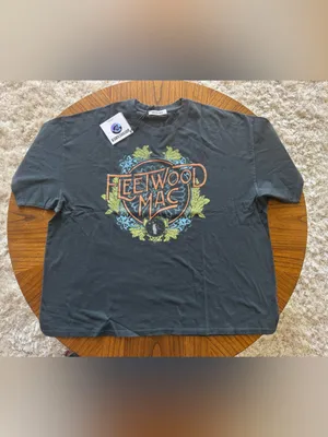 NEW Daydreamer Fleetwood Mac Flower Crest OS Tee ~ Vintage Black ~ SOLD OUT thumbnail 8