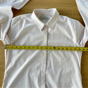 Abercrombie & Fitch Icon Button up Shirt Peach/Pink White Check Sz M Preppy Twee thumbnail 9