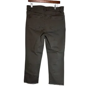 Yogipace Women Gray Cropped Straight Leg‎ Stretch Jeans Size L thumbnail 7