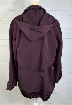 FS Limited plum purple double lined removable hooded zip toggle parka coat Small thumbnail 5