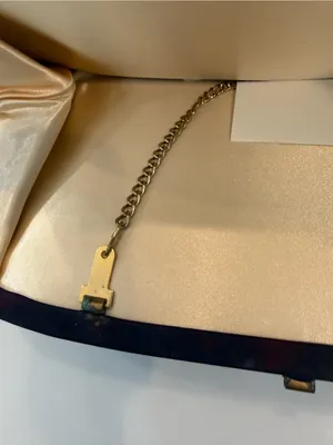 After Five Vintage Navy Satin Clutch Purse thumbnail 4