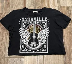 Altar'd State Retro Nashville Guitar Wings Shirt thumbnail 1