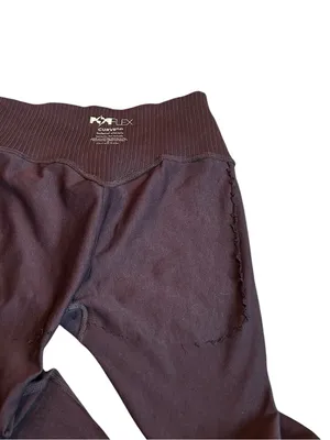POPFLEX brown crossover leggings Size 10 thumbnail 4