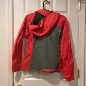 Red and grey North Face windbreaker jacket thumbnail 3