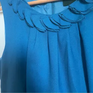 J. Crew Suiting Blue Sheath Career Dress Shift Office size 6 Classic Preppy‎ thumbnail 3