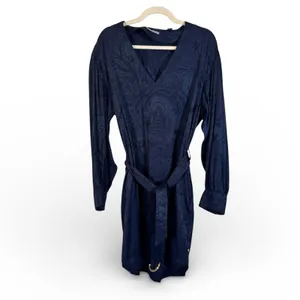 Scotch & Soda Blue Medieval Print Mini Dress Womens L Kings All Seeing Eye Crest thumbnail 2