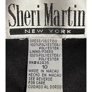 Sheri Martin New‎ York Women's Black Red Tan Sleeveless Dress Size 10 thumbnail 3