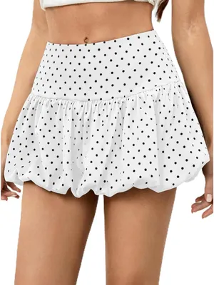 White polka dot skirt Size XS thumbnail 1