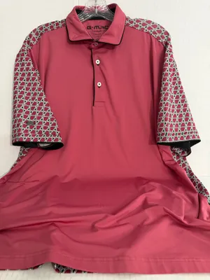 G-MAC Apparel Men's Short-Sleeve Polo with Patterned Sleeves & Back thumbnail 1