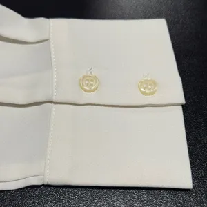 Ann Taylor Ivory V-Neck Long Sleeve Blouse Career Office Top Size Medium thumbnail 7