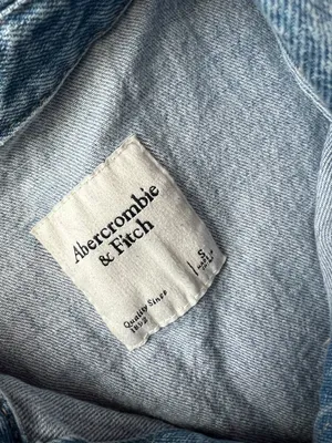 Abercrombie‎ & Fitch Denim Shirt Mini Dress Long Sleeve Utility Western S thumbnail 12