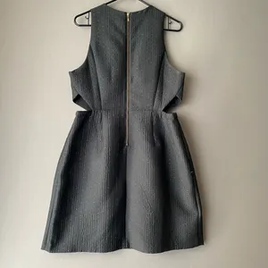 Madewell sz 12‎ black & metallic gold sparkle midriff cut out sheath mini dress thumbnail 7