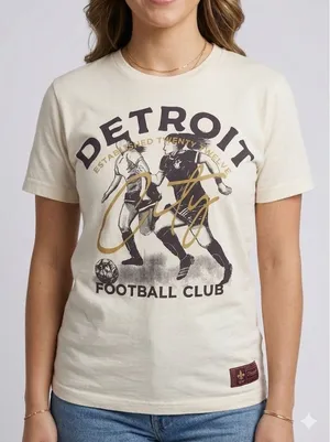 Official Detroit City FC Graphic T-Shirt | Size M‎ Cream Le Rouge Soccer thumbnail 1