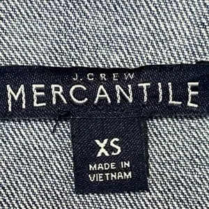 J.Crew Women's Blue Denim Long Sleeve Stretch Button Down Crop Jean Jacket Sz XS thumbnail 3