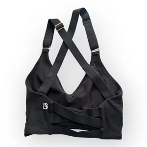 Buff Bunny Collection Womens size XS Candy Wrap Sports Bra Black Workout Yoga thumbnail 3