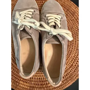 ECCO Soft Womens Leather‎ Lace Up Sneakers gray Taupe Low Top Shoes thumbnail 5