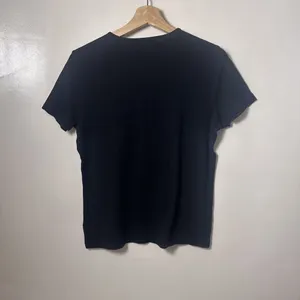 Lauren Ralph Lauren Shirt Womens Medium Black Logo Cotton Short Sleeve Lace Up thumbnail 2