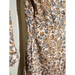 Free People Boho Floral Mini‎ Dress Tie Back Long Sleeve Size 8 thumbnail 8